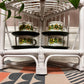 Vintage White Wicker Shelf