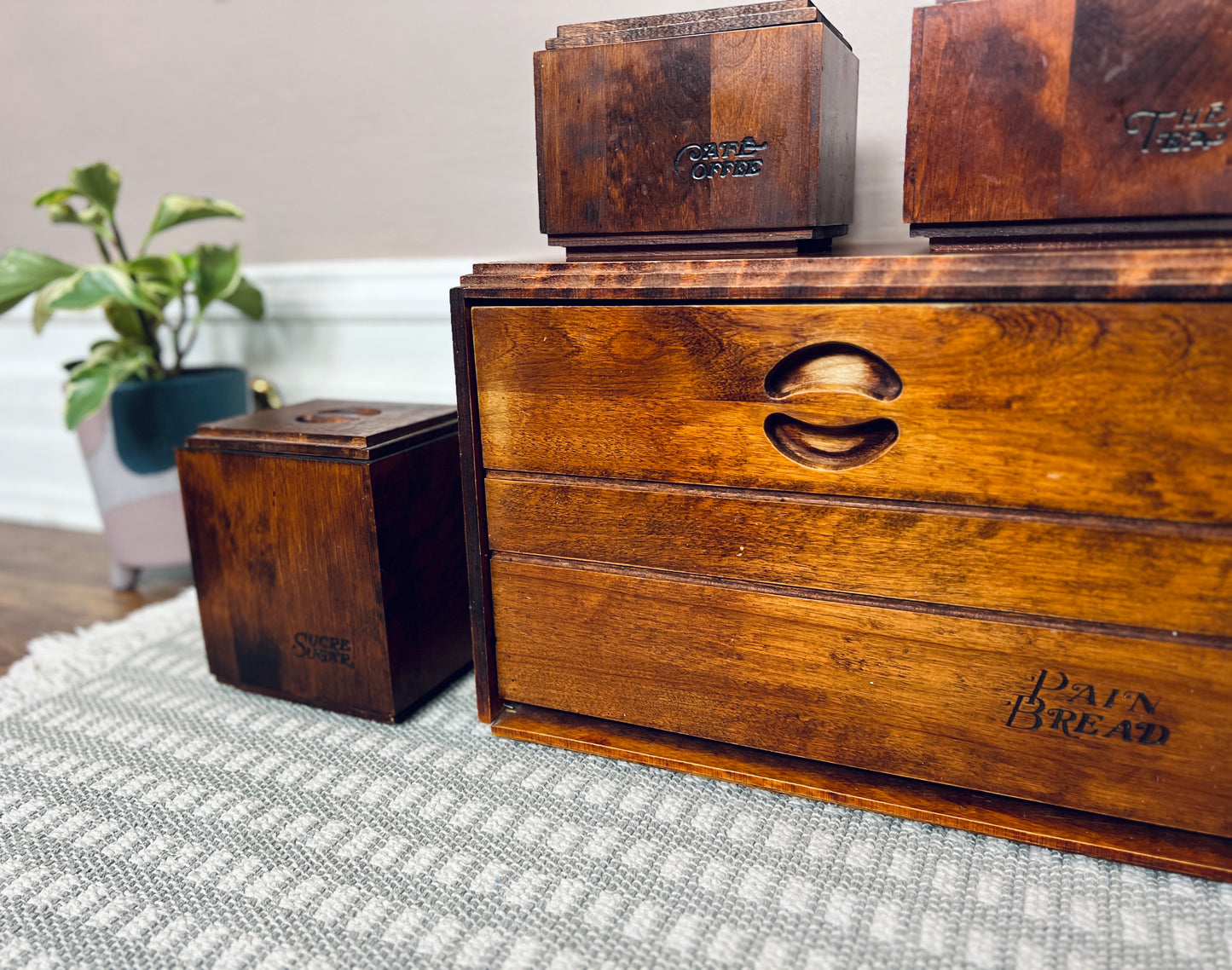 Baribocraft Wooden Kitchen Containers
