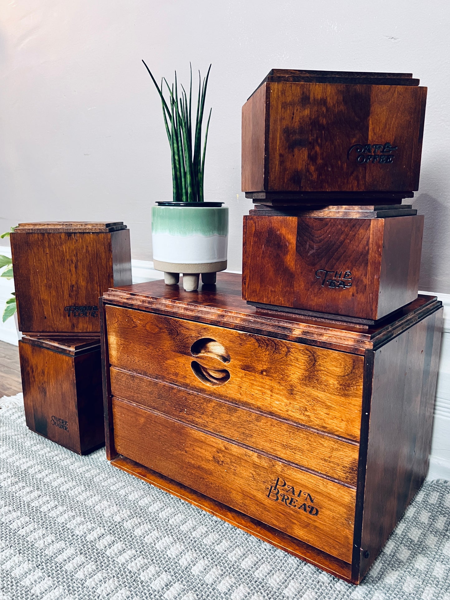 Baribocraft Wooden Kitchen Containers