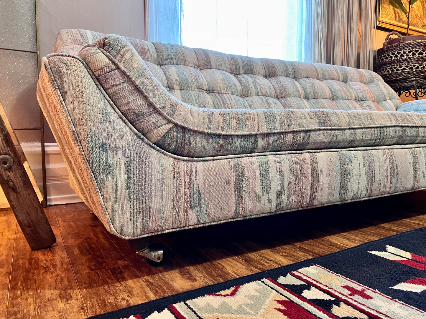 80’s Meets Midcentury Sofa & Armchair Set