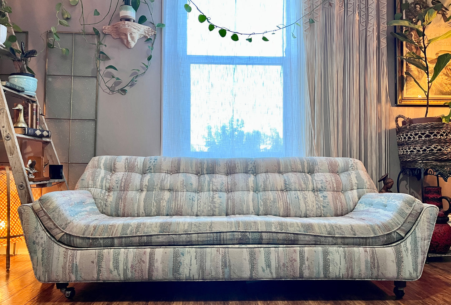 80’s Meets Midcentury Sofa & Armchair Set