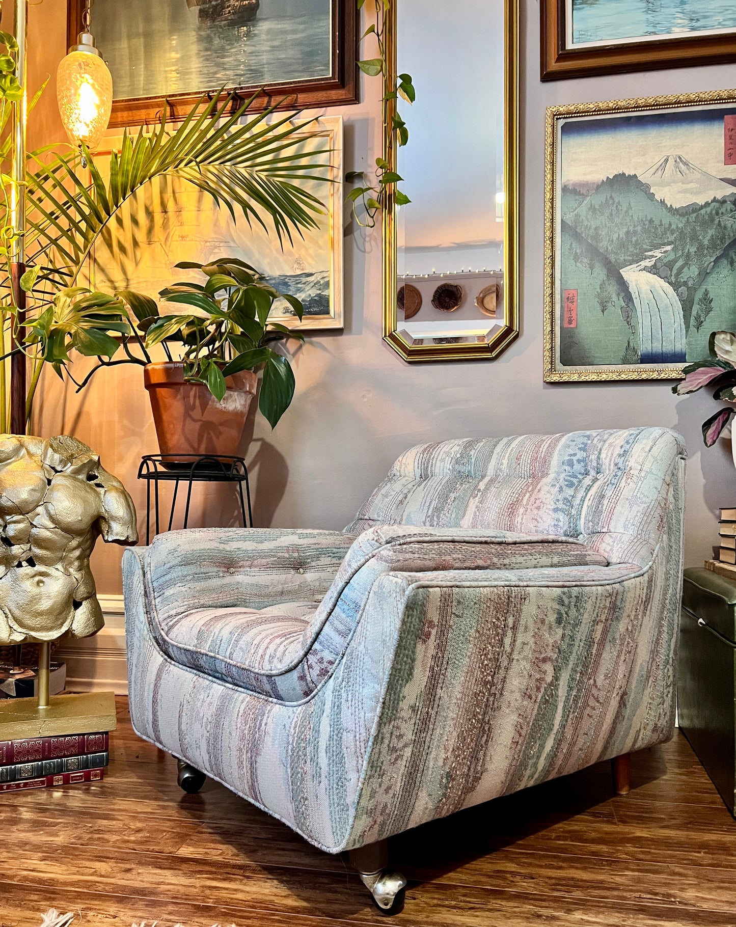80’s Meets Midcentury Sofa & Armchair Set