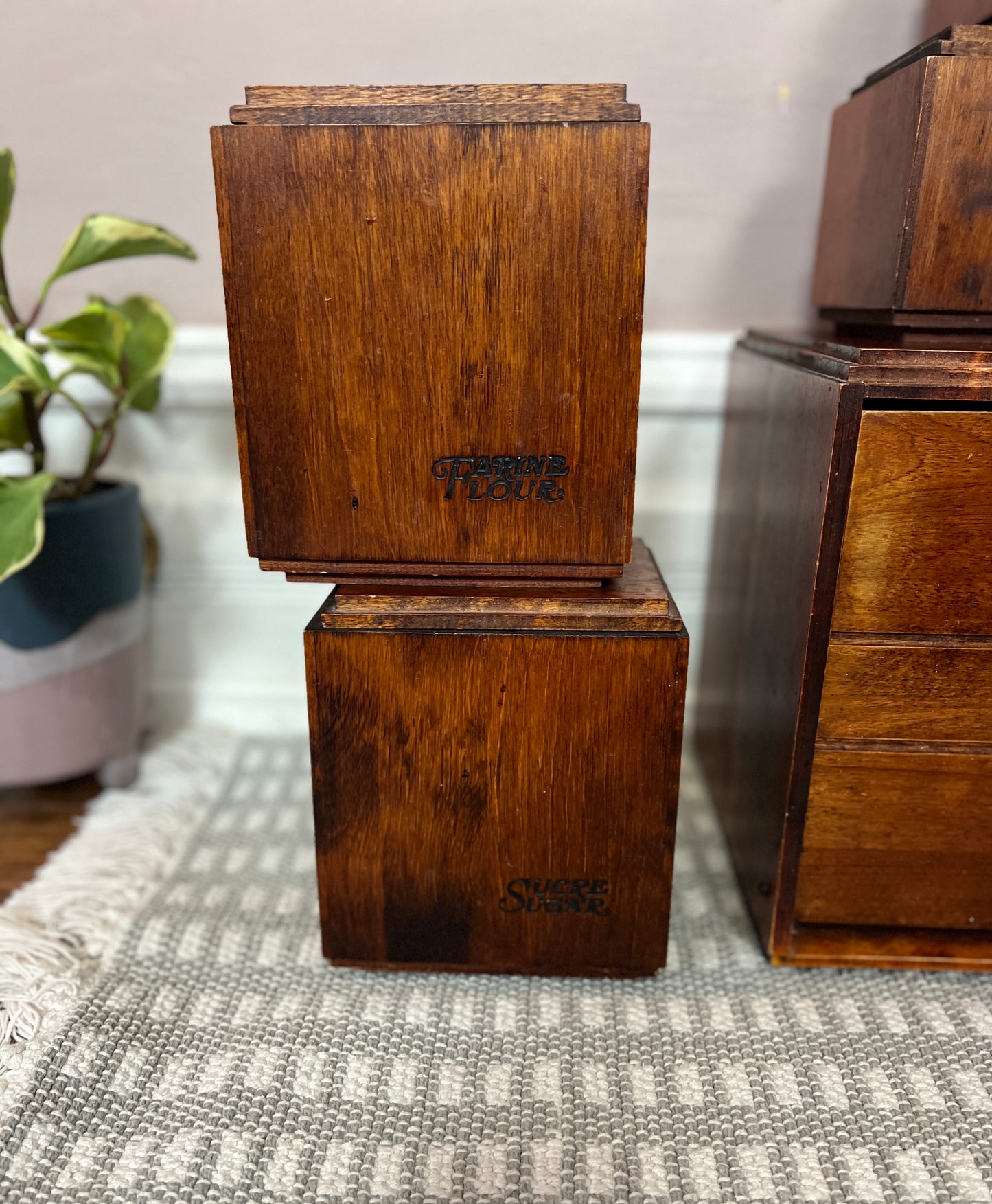 Baribocraft Wooden Kitchen Containers