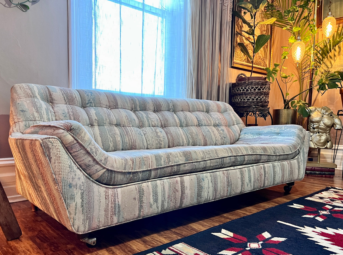 80’s Meets Midcentury Sofa & Armchair Set