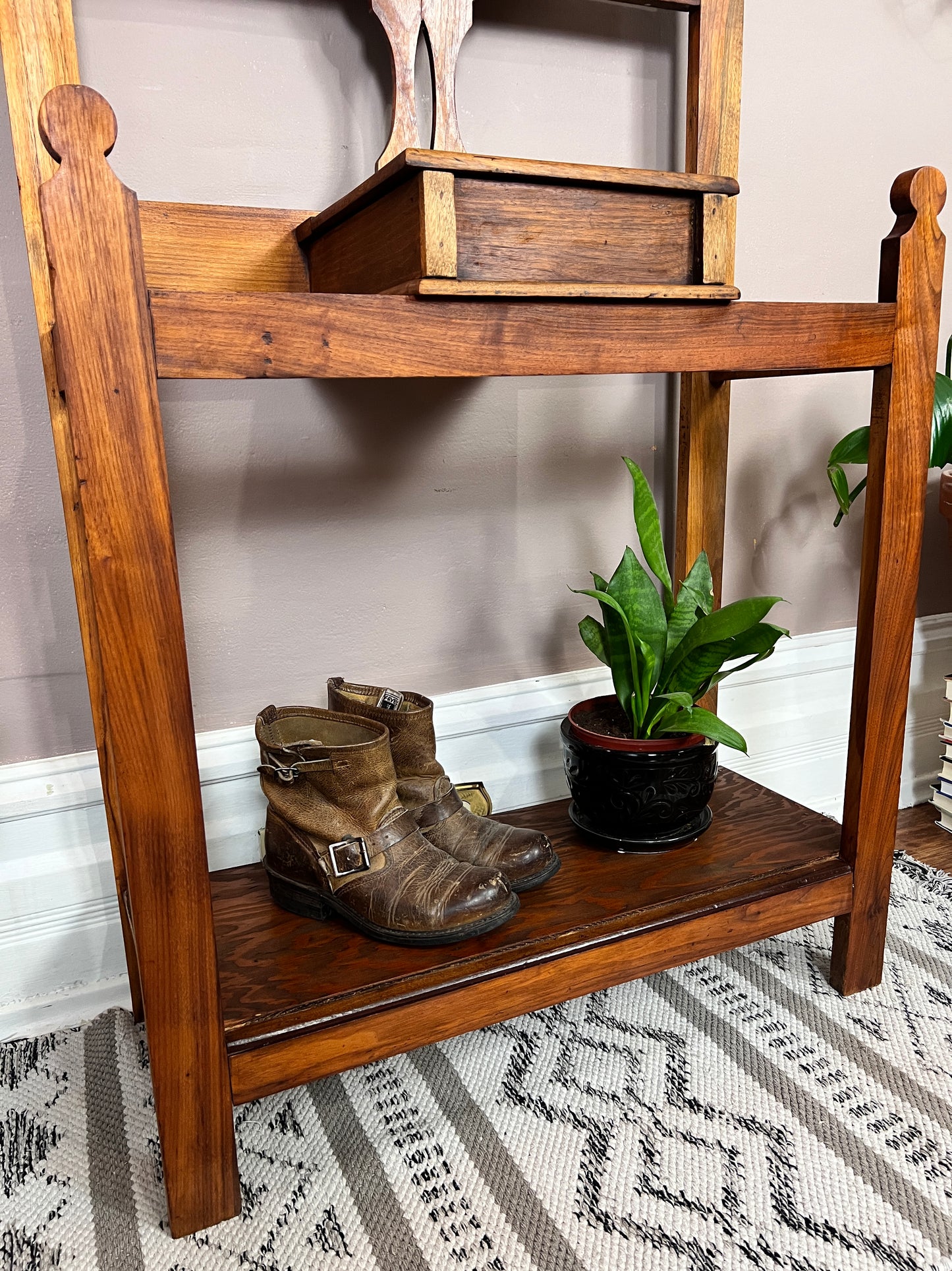 The Antique Hall Tree With Mirror