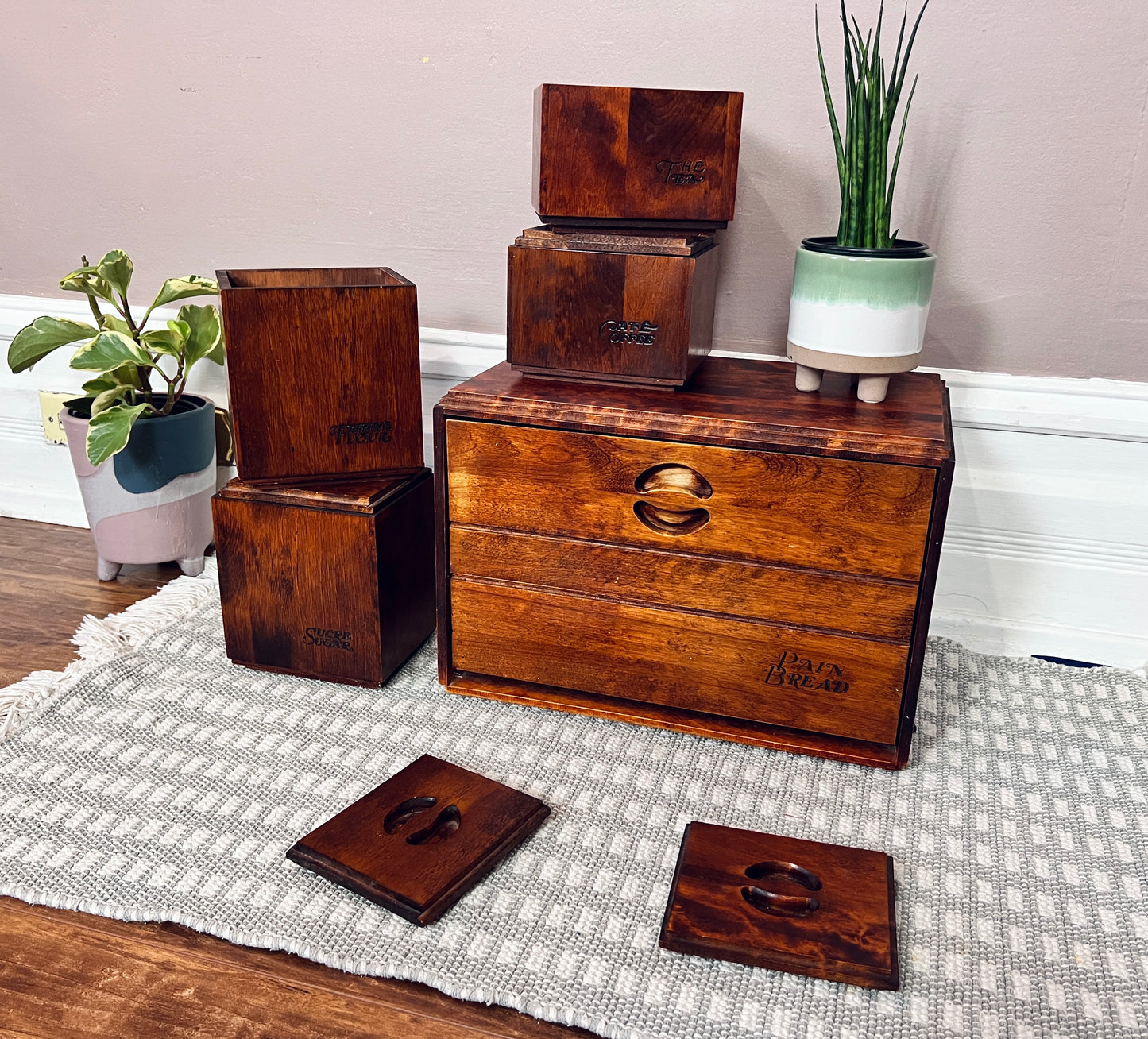 Baribocraft Wooden Kitchen Containers