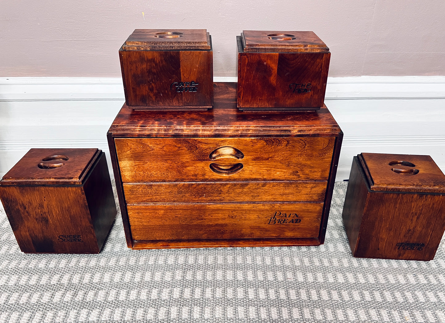 Baribocraft Wooden Kitchen Containers