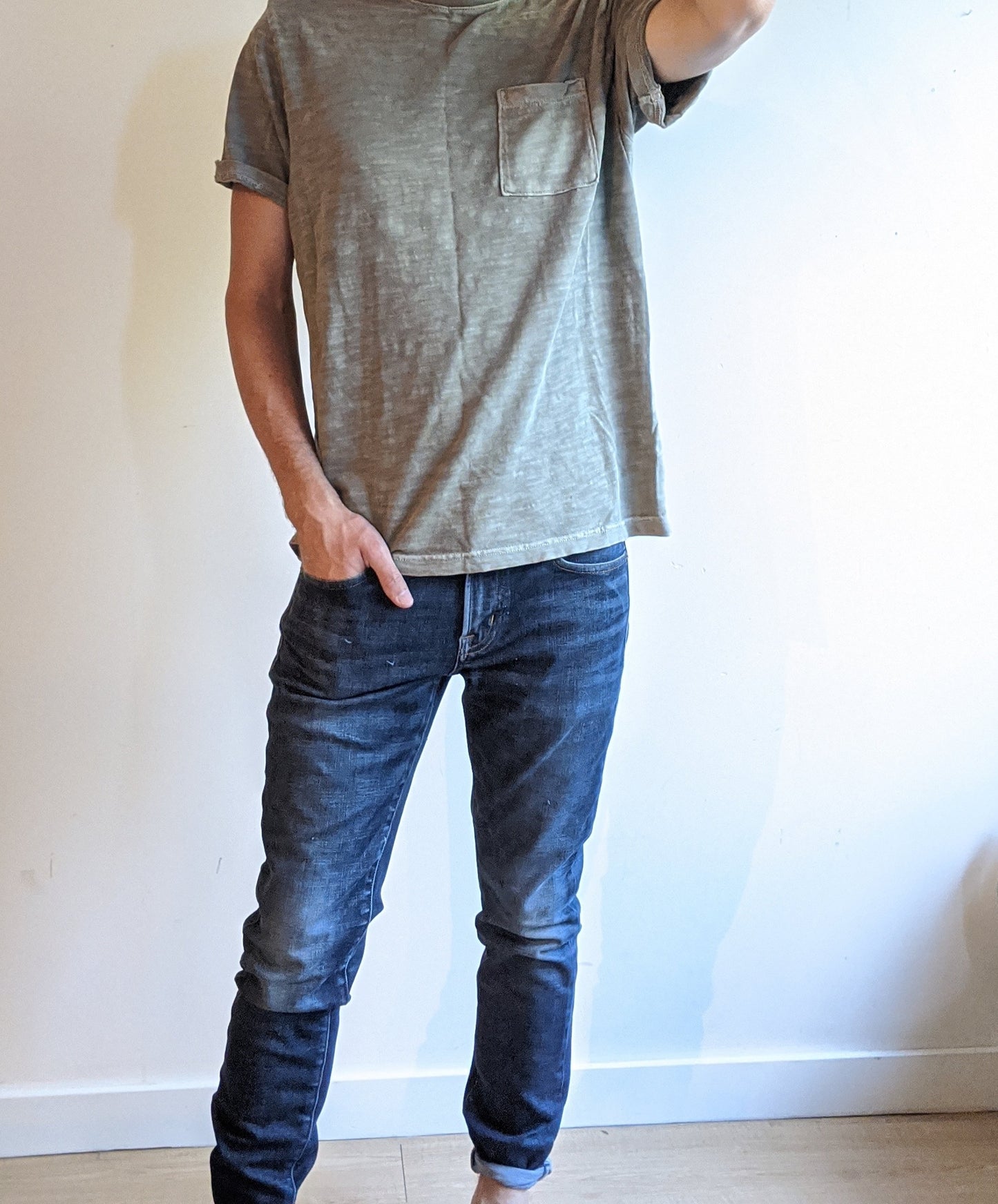 American Eagle Jeans Mens Slim Fit Blue Denim Faded