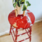 Red Stool Paint Splatter Vintage