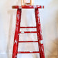 Red Stool Paint Splatter Vintage
