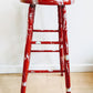 Red Stool Paint Splatter Vintage