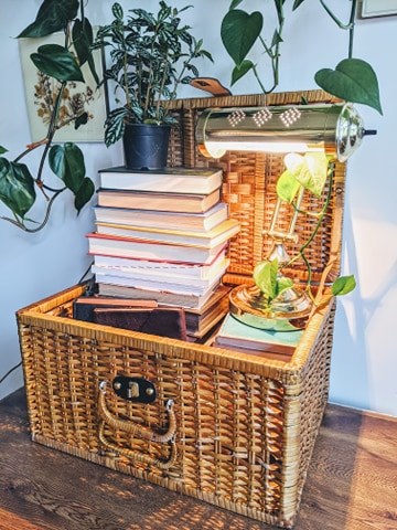 Wicker Picnic Basket Vintage Brown Retro