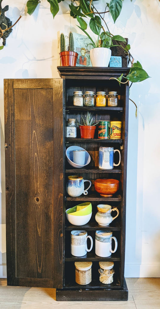 Brown Cupboard Spices, Pottery, Retro, Tall, Bohemian