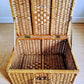 Wicker Picnic Basket Vintage Brown Retro