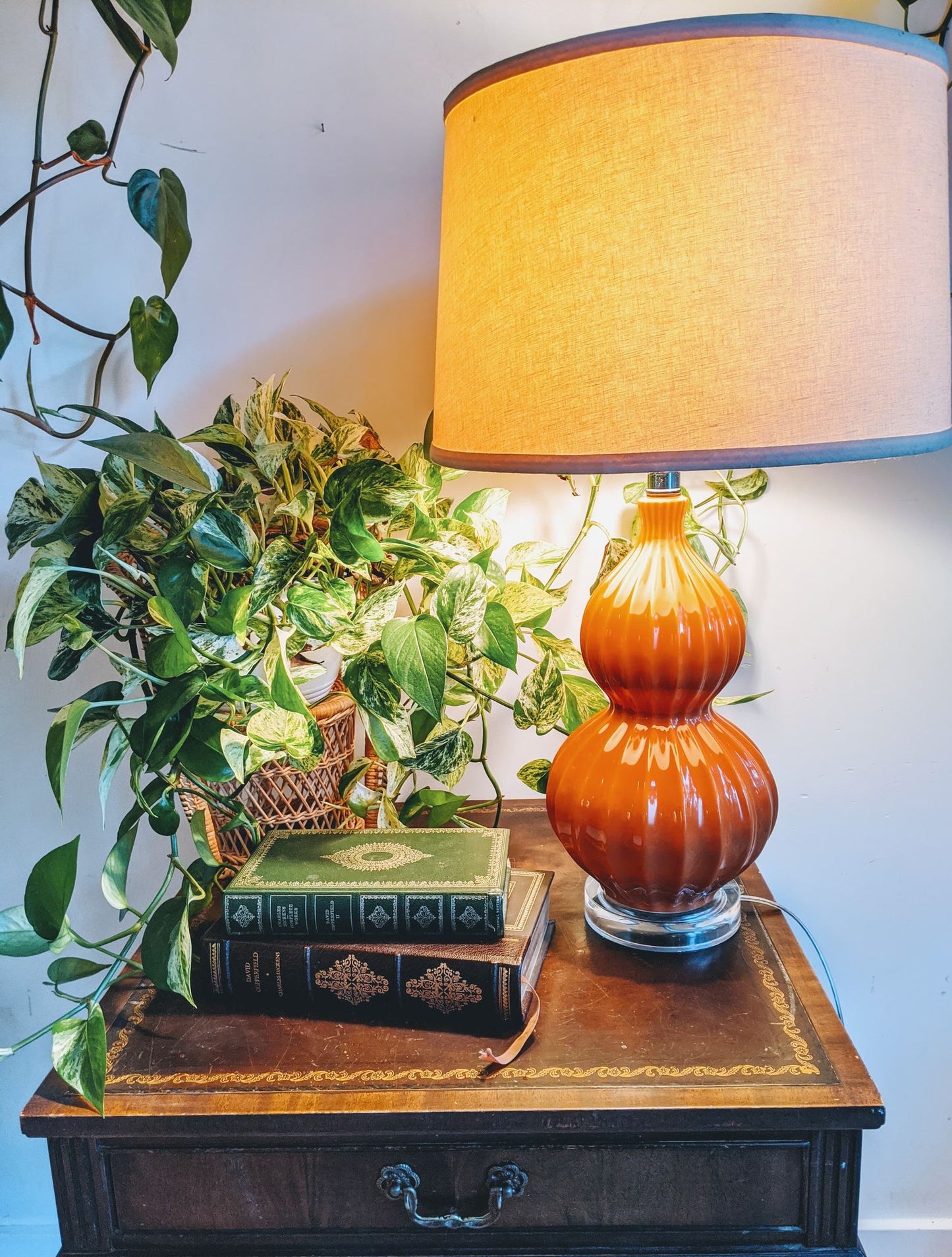 Vintage Orange Crush Lamp 70s Retro