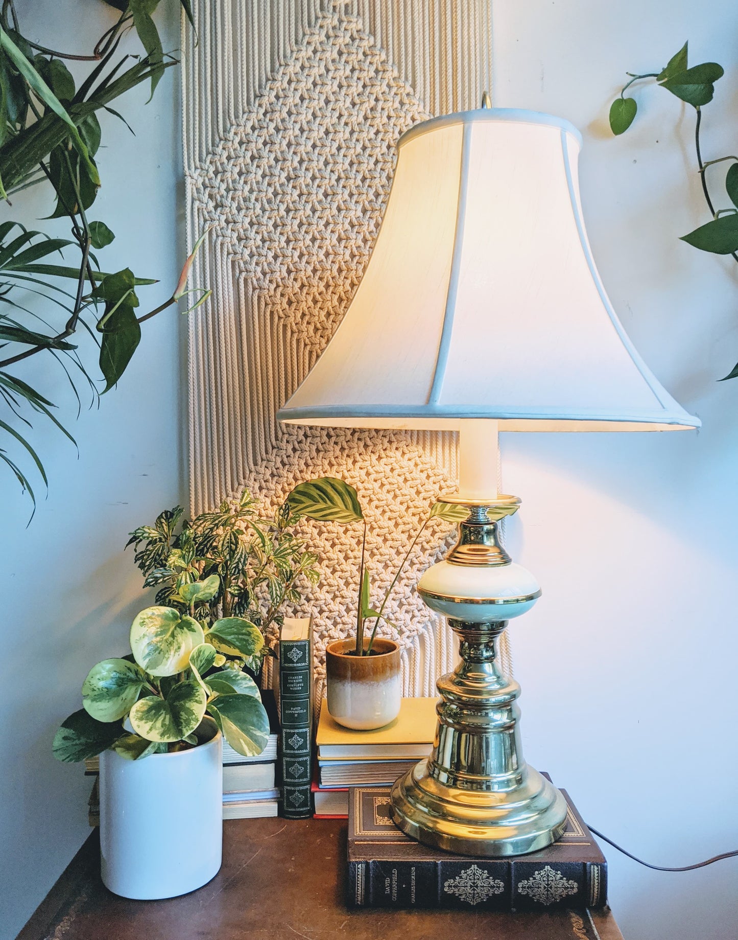 Brass Cadillac Lamp 50s Blue Chrome