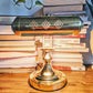 Vintage Brass Piano Bankers Lamp Gold Table Adjustable
