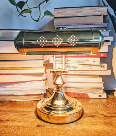 Vintage Brass Piano Bankers Lamp Gold Table Adjustable