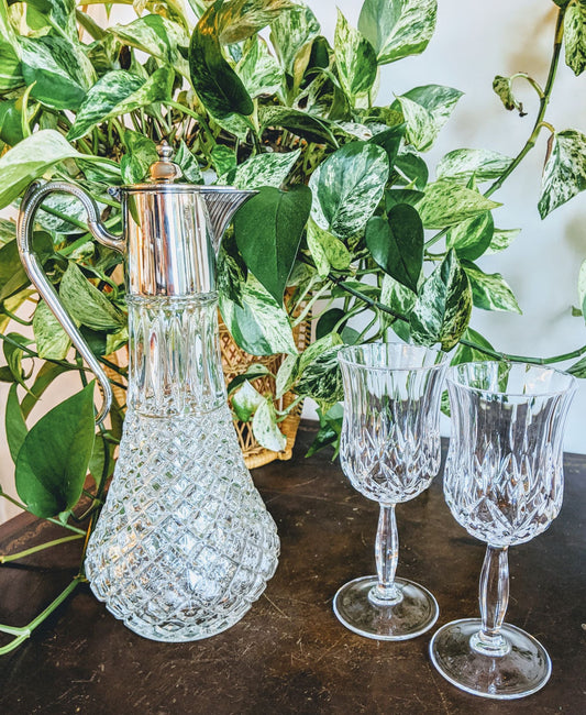 Vintage Silver Plated Wine Decanter - Erzing Mark