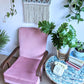 The Pink Moon Retro Vintage Teak Arm Chair  Edit alt text