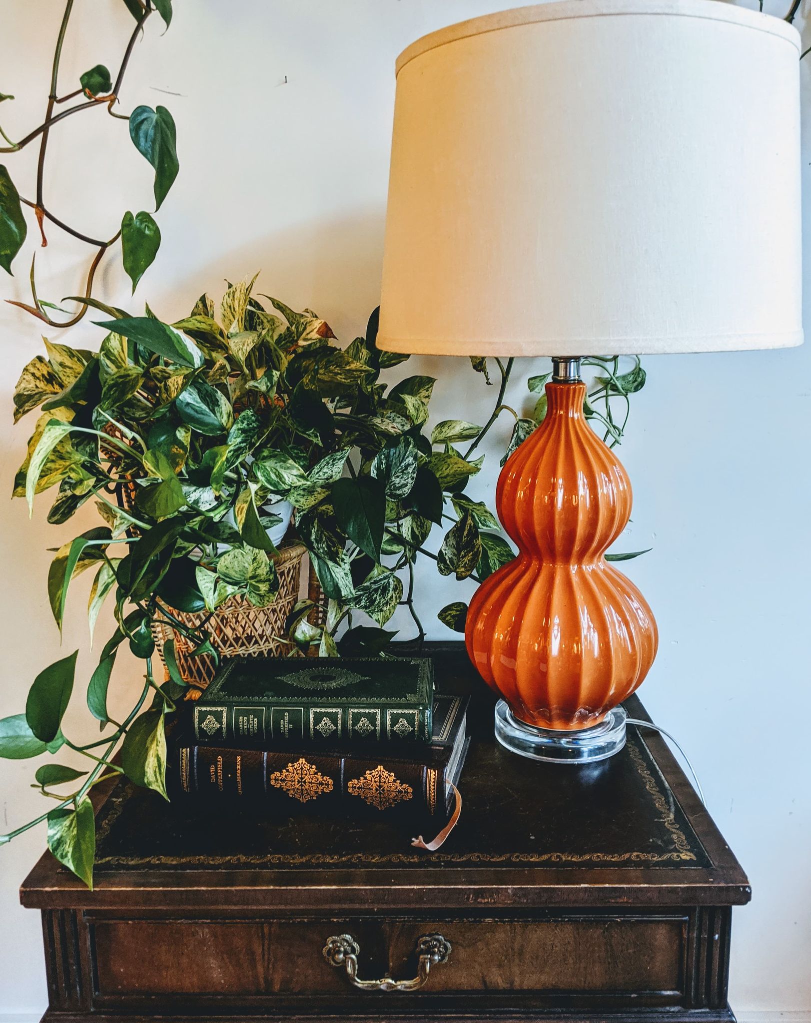 Vintage Orange Crush Lamp 70s Retro