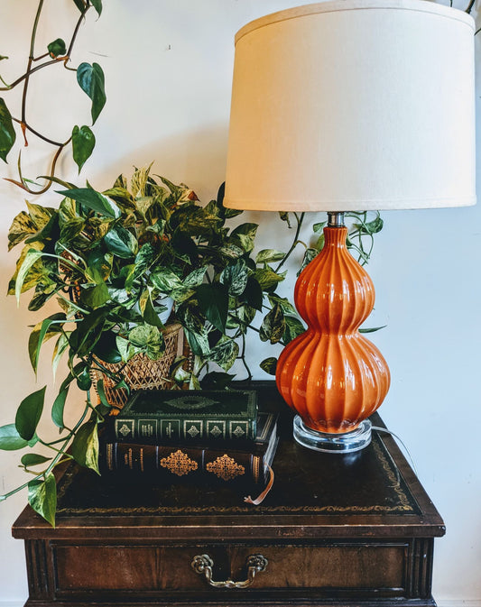 Vintage Orange Crush Lamp 70s Retro