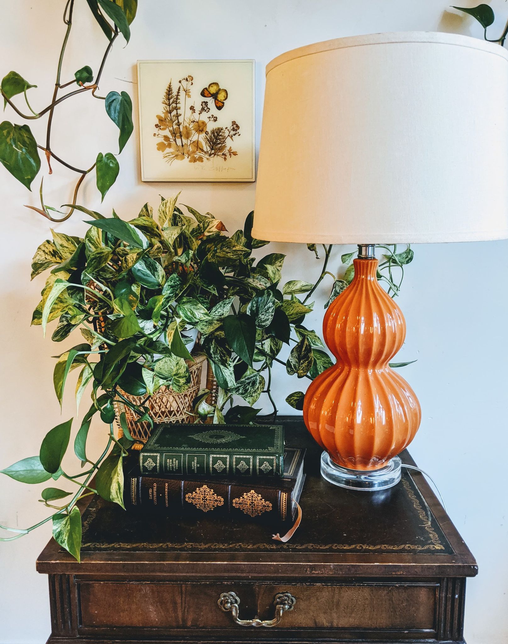 Vintage Orange Crush Lamp 70s Retro