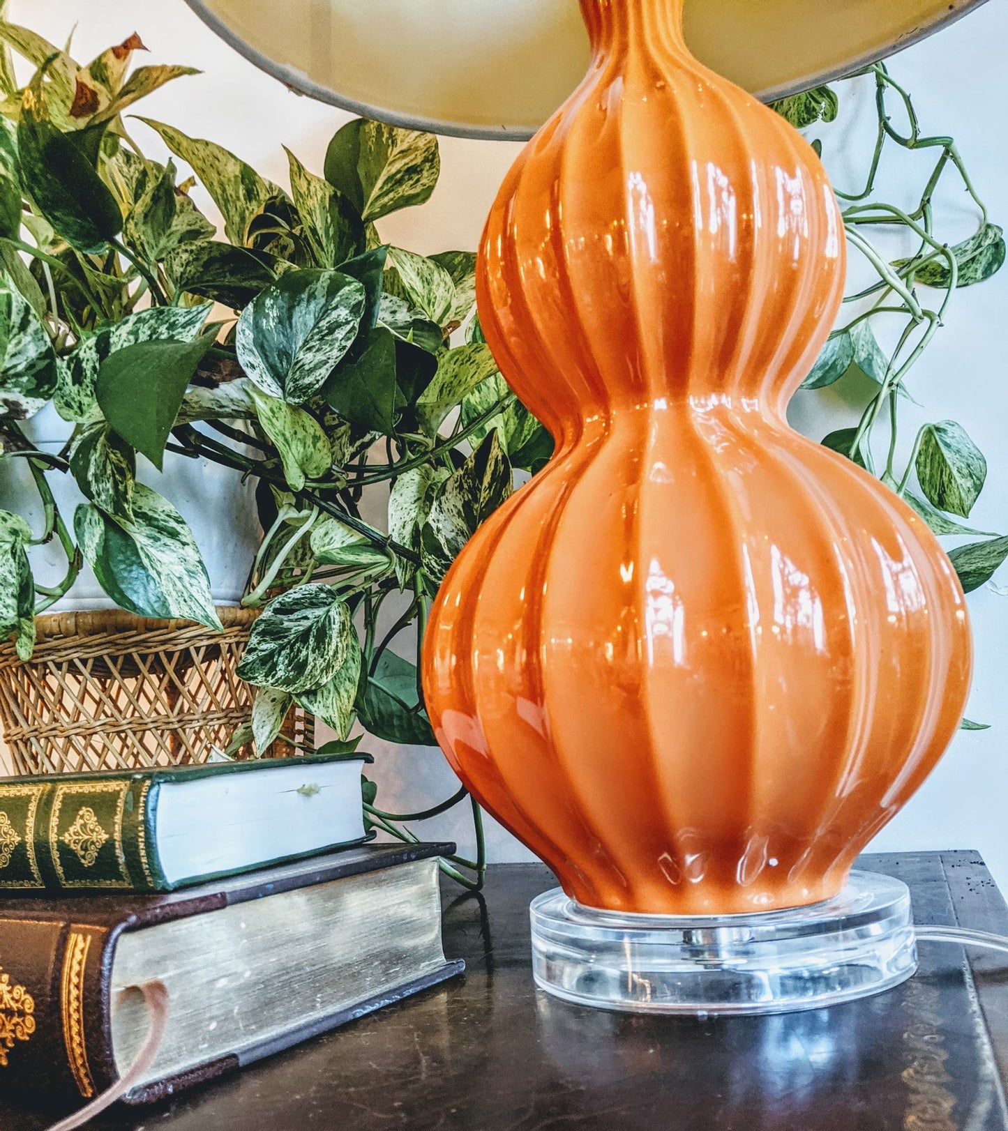 Vintage Orange Crush Lamp 70s Retro