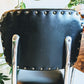 50s barbershop style chairs black leather