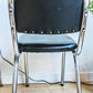 50s barbershop style chairs black leather