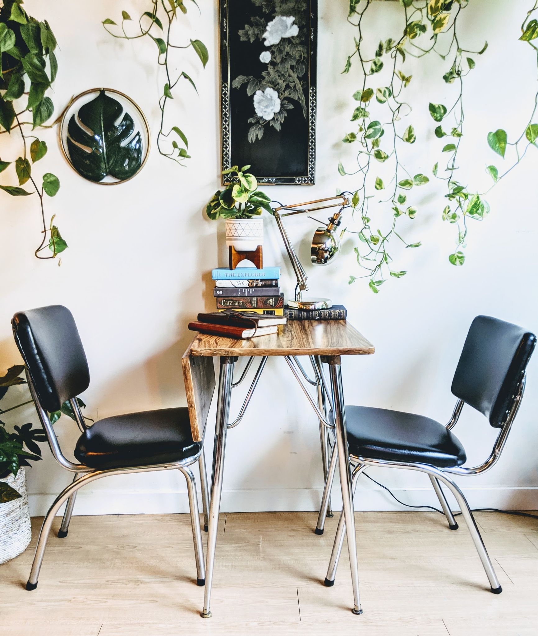 50s barbershop style chairs black leather