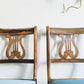 Harp Chair Joanne Newsom Velvet Blue Vintage Orchestra 50s  Edit alt text