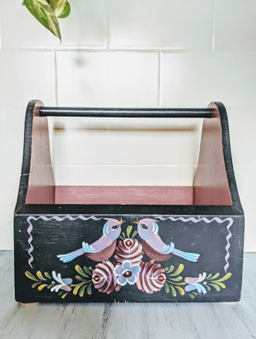 Songbird Tool Box Vintage Retro Hand painted Disney Style  Edit alt text
