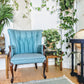 Blue Moon Vintage Retro Teal Wing Back Arm chair