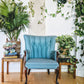 Blue Moon Vintage Retro Teal Wing Back Arm chair  Edit alt text