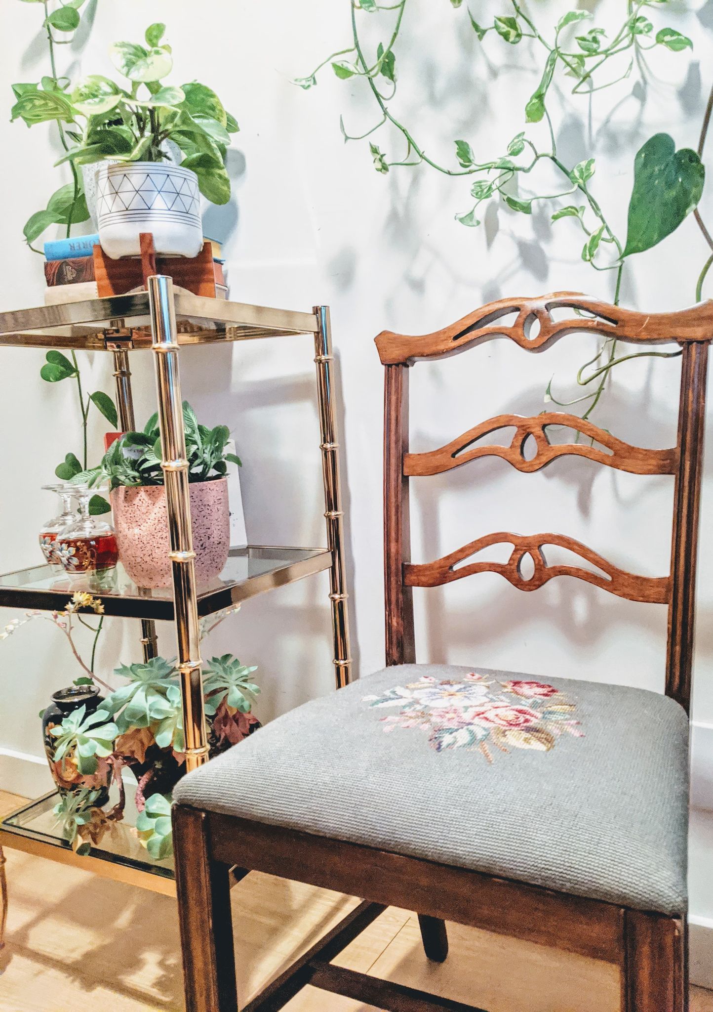 This Ain't Your Momma's Cross Stitch Chair