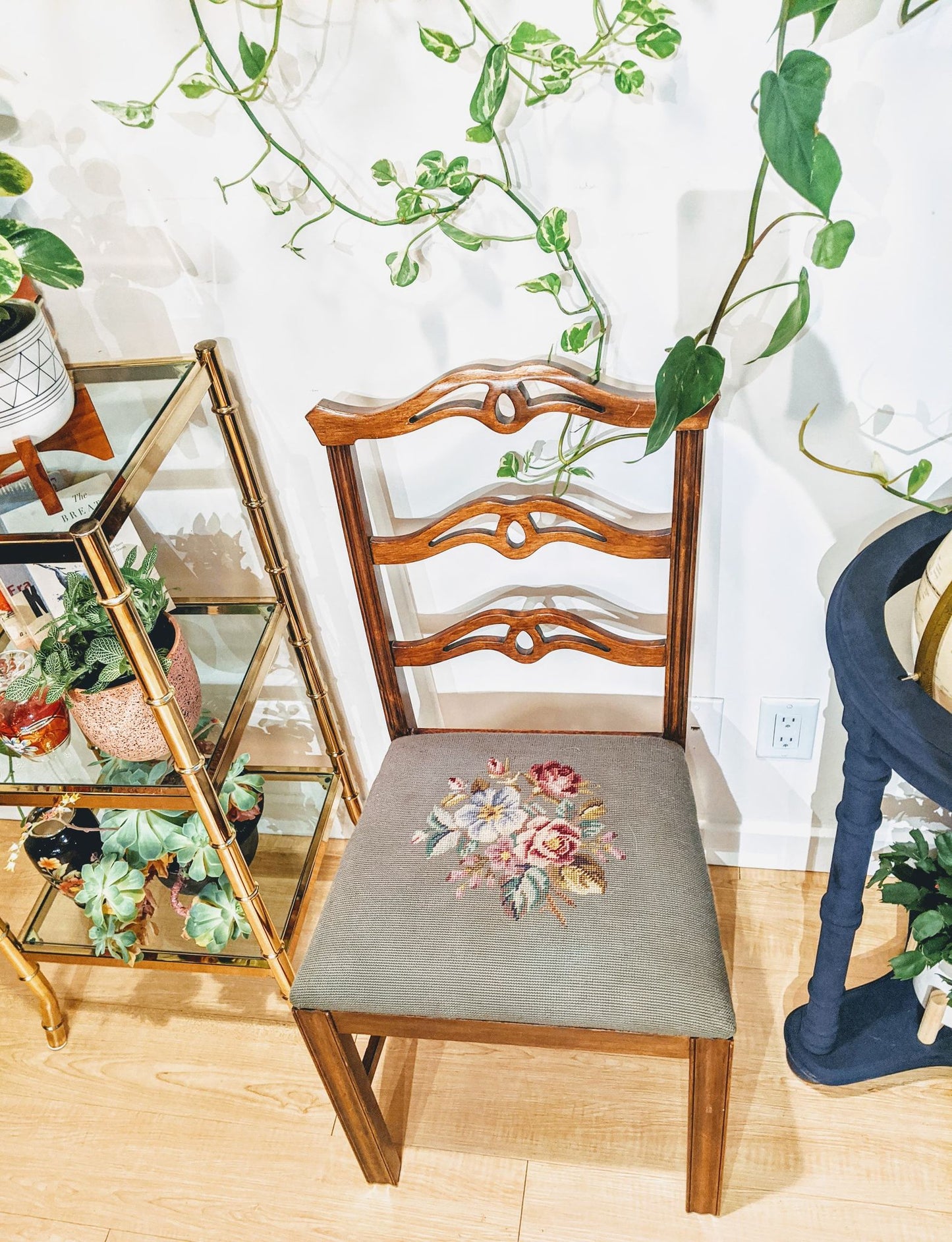 This Ain't Your Momma's Cross Stitch Chair