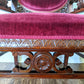 Ruby Red Velvet Solid Wood Vintage Royal Throne Chair Victoria BC Canada Second Hand Thrift Used