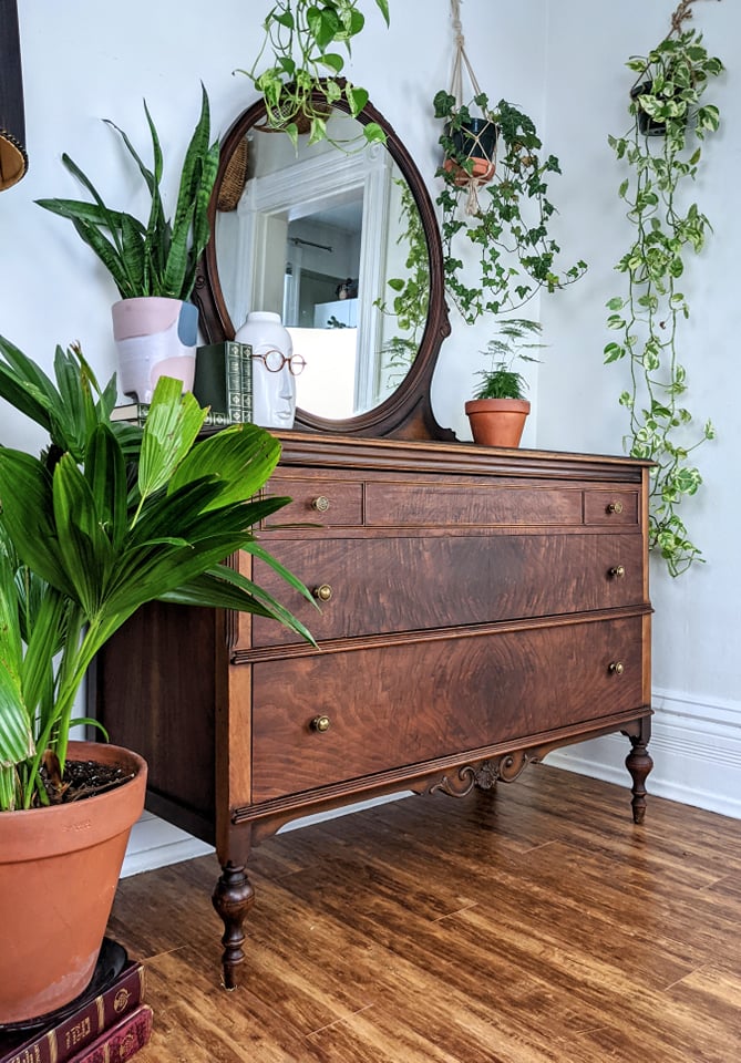 The Walnut Vanity Dresser