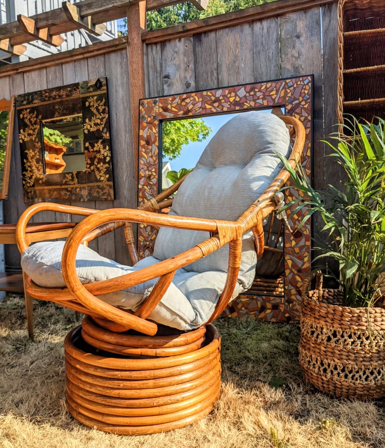 The Rattan Swivel Chair