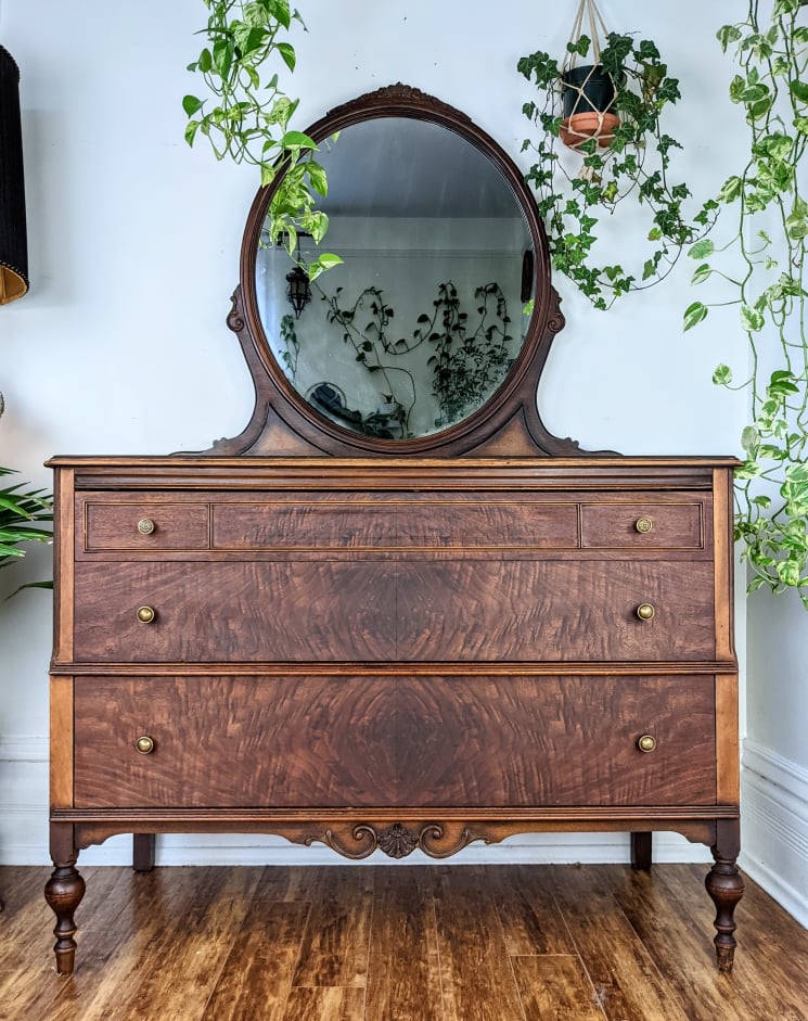 The Walnut Vanity Dresser