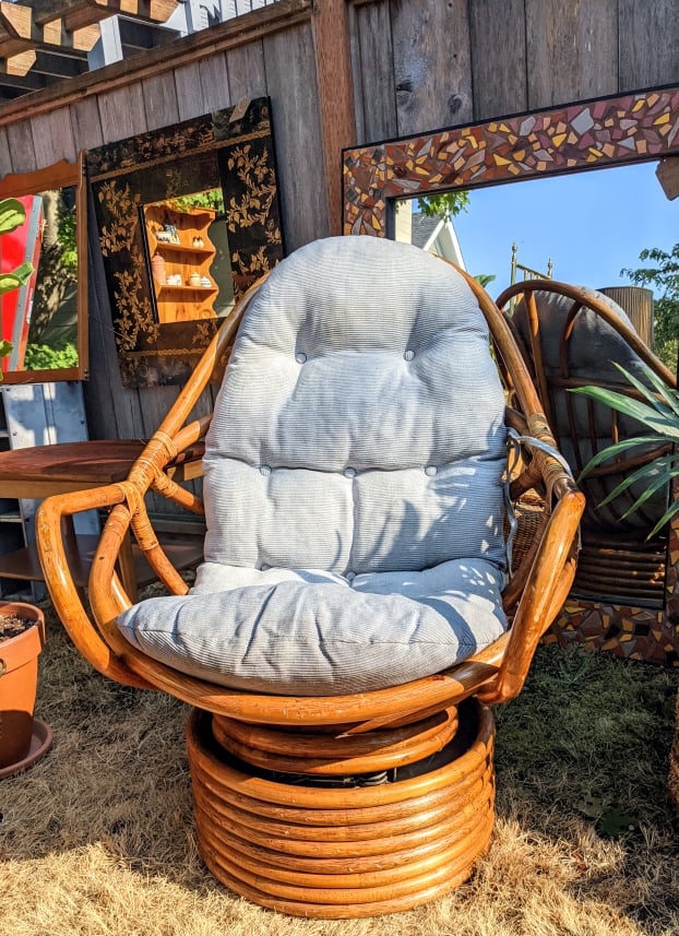 The Rattan Swivel Chair