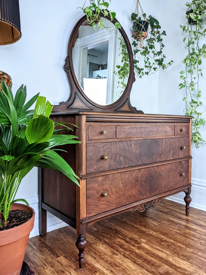 The Walnut Vanity Dresser