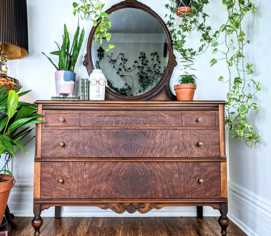 The Walnut Vanity Dresser