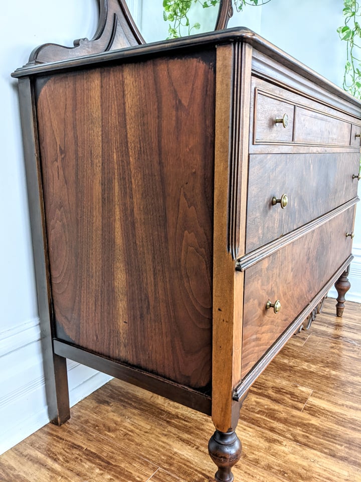 The Walnut Vanity Dresser