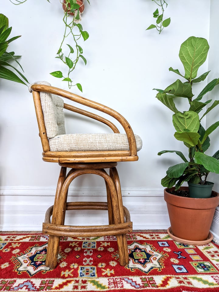 The Silver Sands Rattan Stools