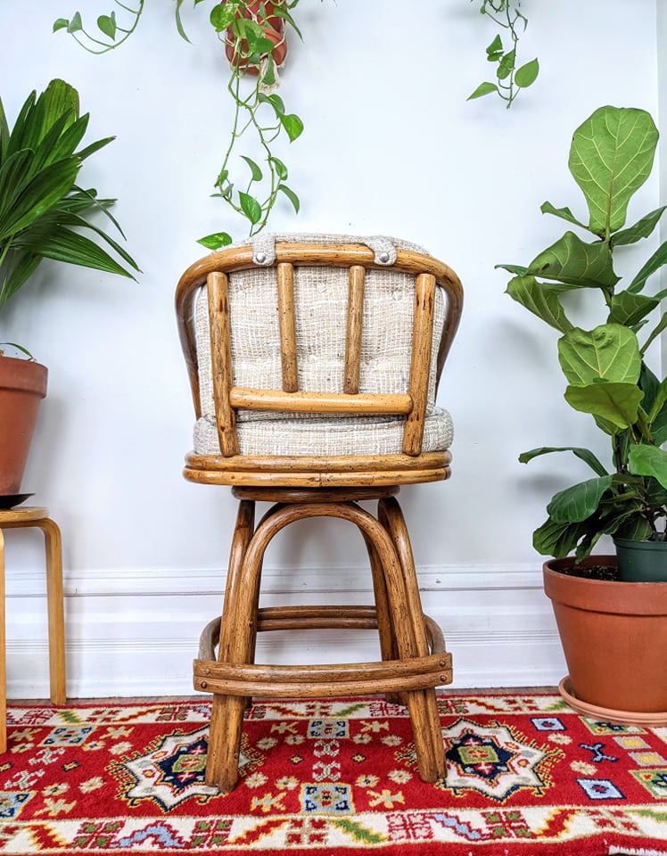 The Silver Sands Rattan Stools