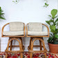 The Silver Sands Rattan Stools