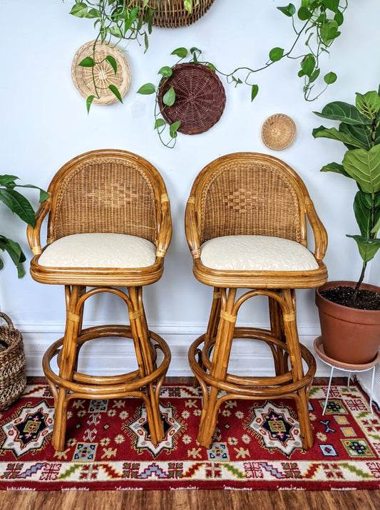 The Mandalay Rattan Stools