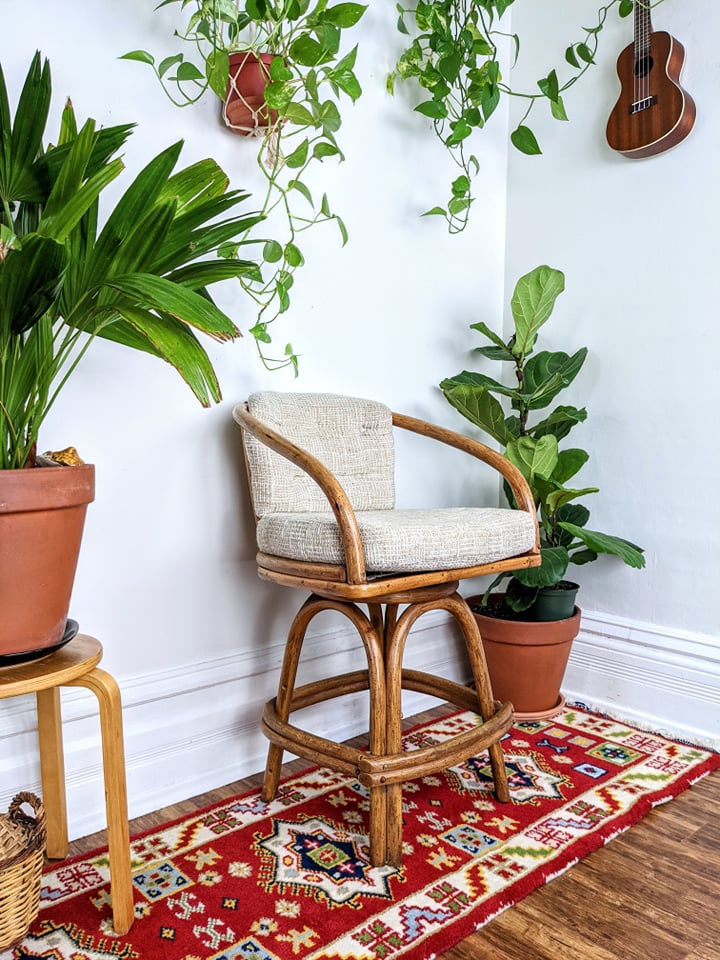 The Silver Sands Rattan Stools